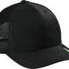 Black mesh back baseball cap
