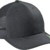 Black mesh back baseball cap.