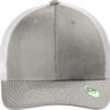 Gray and white mesh trucker hat