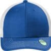 Royal blue and white trucker hat