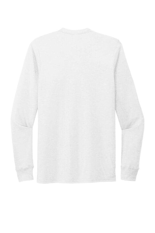 White long sleeve t-shirt, back view.