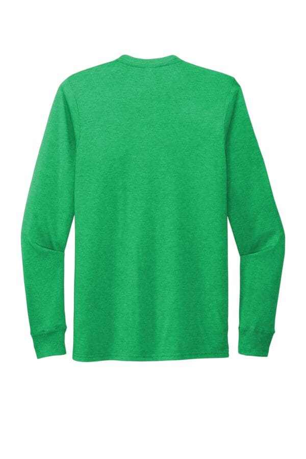 Green long sleeve t-shirt back view.