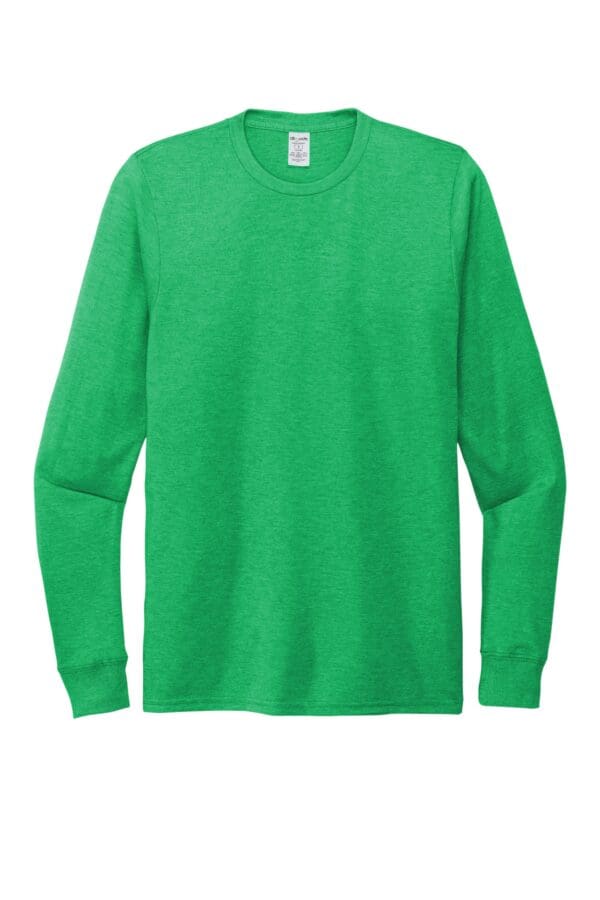 Green long-sleeve t-shirt on white background.