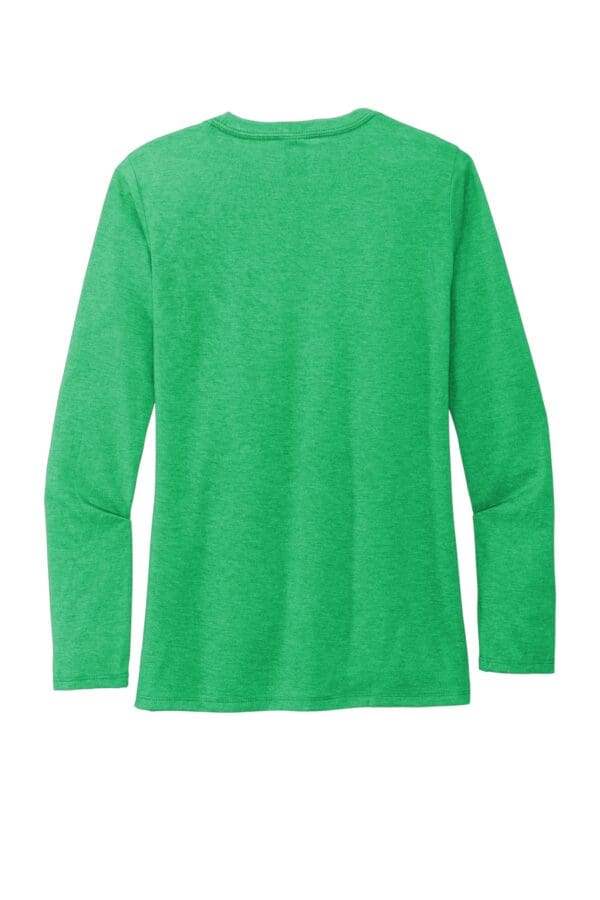 Green long-sleeved t-shirt on white background.