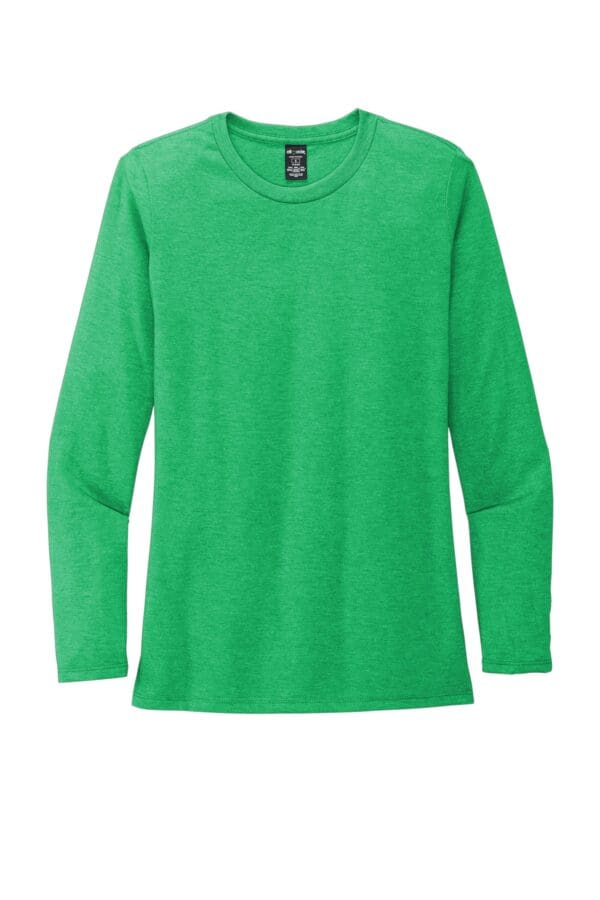 Green long-sleeve t-shirt on white background.