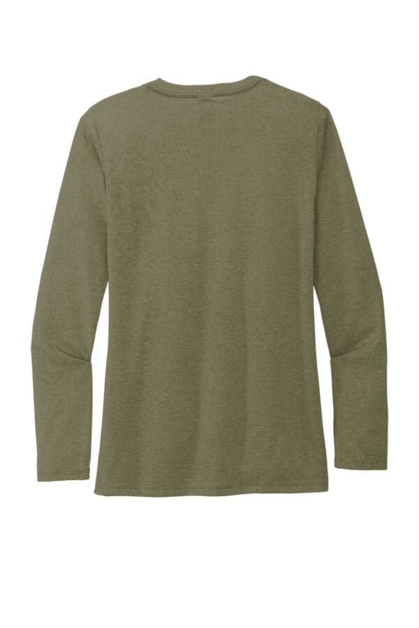 Green long-sleeve shirt on white background.