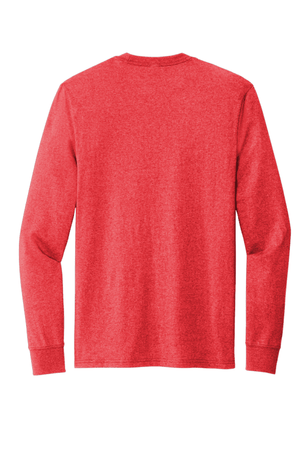 Red long-sleeved t-shirt mockup.