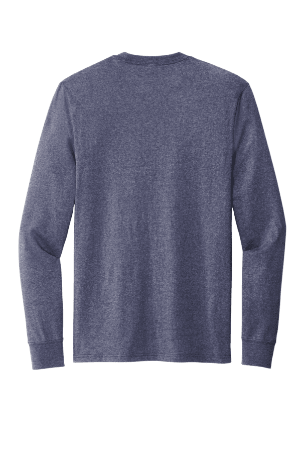 Long-sleeved blue heather t-shirt