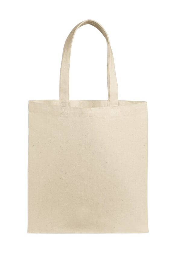 Blank canvas tote bag with handles.