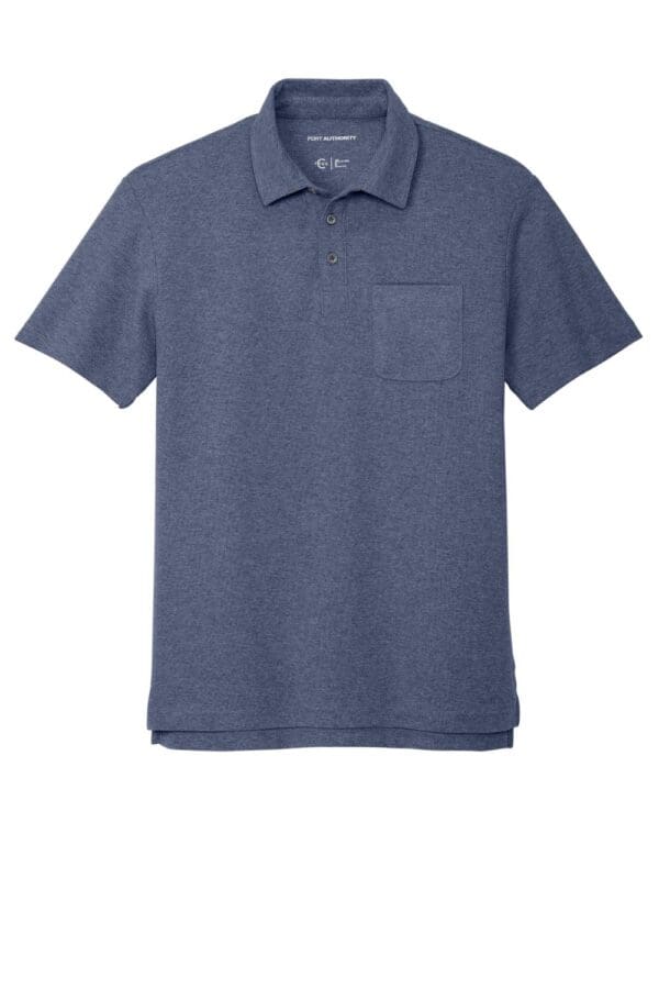 "Port Authority® C-FREE™ Cotton Blend Pique Pocket Polo" - Image 5