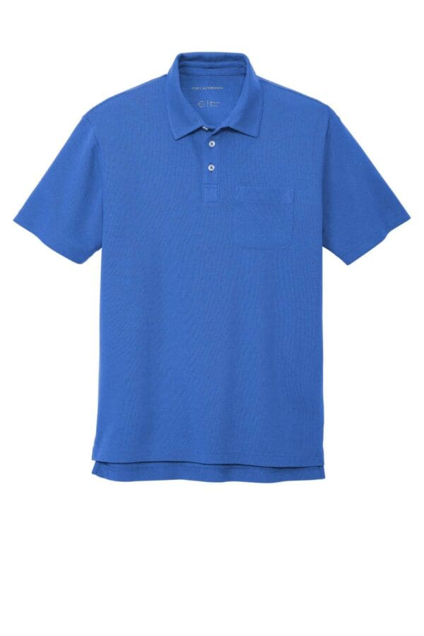 "Port Authority® C-FREE™ Cotton Blend Pique Pocket Polo" - Image 3